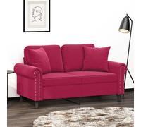 Lot de 2 Coussins Décoratifs Oreillers Patio Jardin Terrasse Rose Velours vidaXL