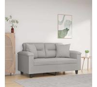 vidaXL Coussins décoratifs Lot de 2 Microfibre 40x40 cm Taupe