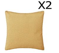 Lot de 2 Coussins déhoussables - Ocre 38x38 cm