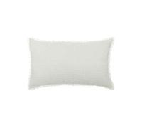 Lot de 2 Coussins en coton coloris blanc ivoire - Longueur 50 x Profondeur 10 x Hauteur 30 cm - -