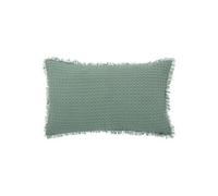 Lot de 2 coussins en coton coloris vert céladon - Longueur 50 x Profondeur 10 x Hauteur 30 cm - -