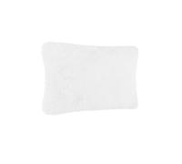 Lot de 2 coussins fourrure coloris blanc 1200 G - 30 x 45 cm --