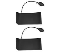 Lot de 2 coussins gonflables de calage, 440 lb / 200 kg, avec plaque rigide, écart de 3,1 po / 80 mm, outil de nivellement en TPU pour pose de portes et fenêtres, réparation auto, noir