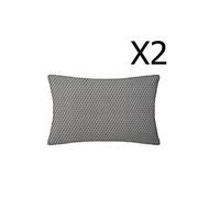Lot de 2 Coussins gris dehoussable - 30 x 50 cm --
