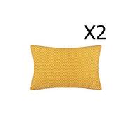 Lot de 2 Coussins ocre dehoussable - 30 x 50 cm --