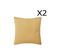 Lot de 2 Coussins déhoussables - Ocre 38x38 cm