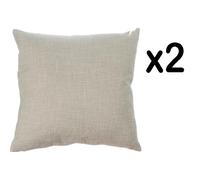 Lot de 2 Coussins Pegane - 40 x 40 cm - Beige