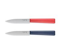 Lot de 2 couteaux d'office Essentiels+ bleu et rouge 10 cm inox Opinel