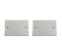 Lot de 2 couvercles avec vis pour boîte électrique 503, cache-boîtier universel blanc, plaque aveugle pour fermeture de boîtes encastrables, avec vis incluses