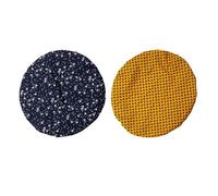 Lot De 2 Couvercles - Cook Concept - Réutilisables - Jaune Et Bleu