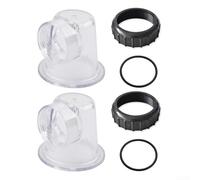 Lot de 2 couvercles de pré-filtre pour pompe de piscine SPS25 SPS50 SPS75 SPS100 avec joint torique et raccords à vis