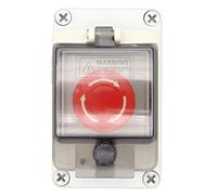 Lot de 2 couvercles de protection for interrupteur d'arrêt d'urgence, boîtier à boutons étanche, boîtier d'interrupteur étanche 22 mm IP67(Red)