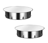 Lot de 2 couvercles de trou de cheminée 125 mm en acier inoxydable - Couvercle de tuyau de poêle - Couvercle mural - Pour tous les tuyaux de poêle courants de 125 mm de diamètre