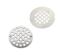 Lot de 2 couvercles de vidange de douche, filtre d'évier de rechange pour salle de bain, baignoire, cuisine (trou carré + trou rond)