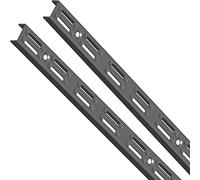 Lot de 2 crémaillères doubles pour fixation murale, 4 dimensions, 3 couleurs par Element System, 10001-00020