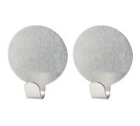 Lot de 2 crochet adhésifs ronds Fackelmann Tecno Gris
