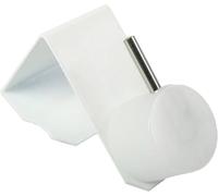 Lot de 2 crochets de fenêtre pour tringle à rideaux ou rideaux de vitrine (fixation latérale et haut),Métal,Blanc.,15-20mm