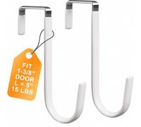 Lot de 2 crochets de radiateur pour serviette chauffante | Crochet de ceinture uni pour salle de bain et cuisine Blanc