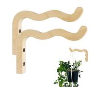Lot de 2 Crochets en Bois pour Plants, murales peltes de plants en plein air, supports muraux pour pot, Paniers de Fleurs, Lanternes d'intérieur et d'extérieur, Ornements de Jardin pour carillons