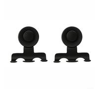 Lot de 2 Crochets Muraux Acier Inoxydable Transparent(Black - 4 pc) | Acier inoxydable massif, haute performance, charge max 20kg, pour idéal pour porte-serviettes