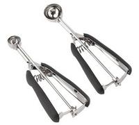 Lot de 2 cuillères à biscuits inox 25 mm et 30 mm