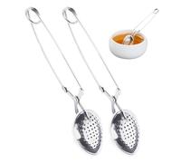 Lot de 2 Cuillères à Café en Acier Inoxydable Avec Long Manche - Passoire à Thé et Accessoires de Théière - Boules d'Épices