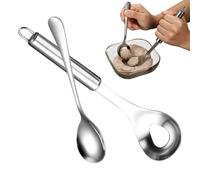 Lot de 2 cuillères anti-adhésives manuelles en acier inoxydable pour | Boules de poisson pour la maison, la salle à manger, le restaurant, la cuisine, le dîner