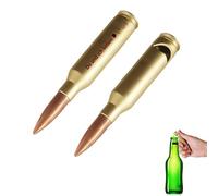 Lot de 2 décapsuleurs portables en métal - Calibre 50 - Tire-bouchon créatif - Cadeau idéal pour homme