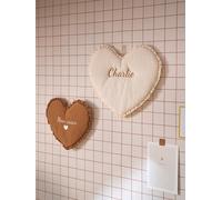 Lot de 2 décos murales coeur écru TU