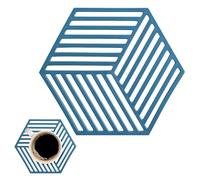 Lot de 2 dessous de plat isothermes pour théière/théière - Flexibles, durables et antidérapants - Grand dessous de verre (D)