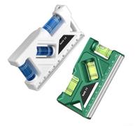 Lot de 2 détecteurs d'angle portables pour cadres de porte | Corps en ABS résistant aux chocs, précision de 0,5 mm/m, design à 3 bulles, vertical horizontal à 45 degrés