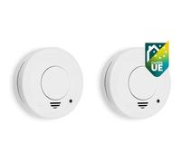 Lot De 2 Détecteurs De Fumée - Capteur Optique - Durée De Vie : 10 Ans - Bouton De Test - 85 Db - 10.048.28