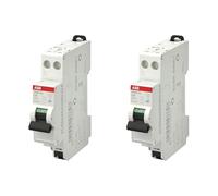 Lot de 2 disjoncteurs automatiques Ph+N raccordement Rapide 32A-4,5Ka