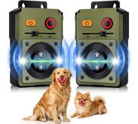 Lot de 2 dispositifs anti-aboiement pour chiens, appareils de contrôle à ultrasons rechargeables, appareils de dissuasion automatique des aboiements avec 3 modes, silencieux de 10 m, dissuasif