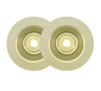 Lot de 2 Disque à meuler diamanté bombé Ø 115 mm x 22.23/15.875mm- Meule diamantée pour porcelaine, carrelage, céramique, verre, granit, marbre - Disque diamanté