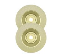 Lot de 2 Disque à meuler diamanté bombé Ø 125 mm x 22.23/15.875mm- Meule diamantée pour porcelaine, carrelage, céramique, verre, granit, marbre - Disque diamanté