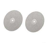 Lot de 2 disques à lamelles revêtus de diamant de 15,2 cm - Grain 80-3000 - Meules à roder humides pour bijoux en pierres précieuses, polissage et polissage - Disque plat de 150 mm avec arbre de 0,5