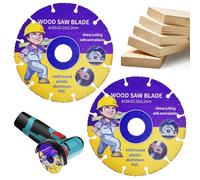 Lot de 2 disques à tronçonner 125 mm pour meuleuse d'angle professionnelle en métal dur pour meuleuse d'angle bois, contreplaqué, caoutchouc, plastique, pour le travail du bois (125 mm, 2)