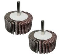 Lot de 2 disques abrasifs pour ponceuse, grain 60, diamètre 60 mm, diamètre de l'axe : 6 mm