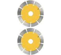 Lot de 2 disques de coupe abrasifs, 125 x 22,23 x 2,3 mm, cobalt pressé à chaud, dents segmentées, pour meuleuse d'angle, lame de maçonnerie industrielle pour pierre, carrelage, béton