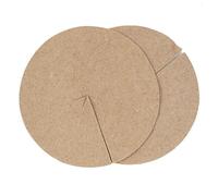 Lot de 2 disques de paillage en feutre de jute, diamètre 40cm, 700 gr/m2 pour protection arbustes et plantations, La Cordeline CJN10F, Naturel, Beige