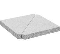 Lot de 2 disques de poids triangulaires pour parapluie en granit gris 14 kg