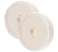 Lot de 2 Disques de Polissage D. 150 x ép. 25 x Al. 16 mm en Coton Cousu (80 plis) - OMNIVOR