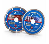 Lot de 2 disques diamant pour carrelage / maçonnerie - Disques pour découpe de céramique et béton -