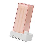 Lot de 2 distributeurs de coton à contrôle tactile intelligent avec rangement amovible pour produits cosmétiques et maquillage
