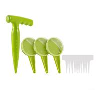Lot de 2 distributeurs de semis, outil de plante, perforateur, aide à bulbe, truelle manuelle ergonomique, entretoise les légumes, bulbe de fleur (2)