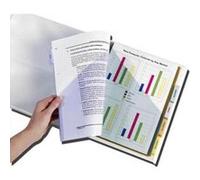 Lot de 2 Double-pochettes intercalaires plastiques 12 touches à onglets personnalisables format maxi G