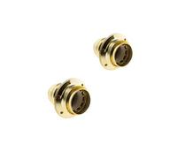 - Lot de 2 douilles E27 acier laitonné double bague + borne de terre