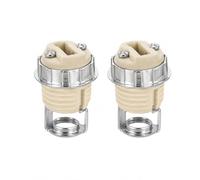 Lot de 2 Douilles G9 Filetage Complet avec Support M10 Hauteur 10mm, Douille G9 à Visser avec Fils Electriques, Raccord Etanche pour Ampoule LED et Halogène, Remplacement pour Lampe Interrupteur