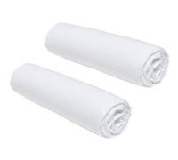 Today Essential - Lot de 2 draps Housses 140x190 cm 2 Personnes 100% Coton Craie